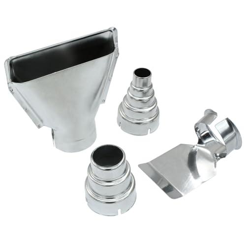 4Pcs Heat Gun Nozzle Kit, Stainless Steel, Style 1 | Heat Gun Nozzle Attachments, For Hot Air Soldering Station - size: Style 1, 4Pcs