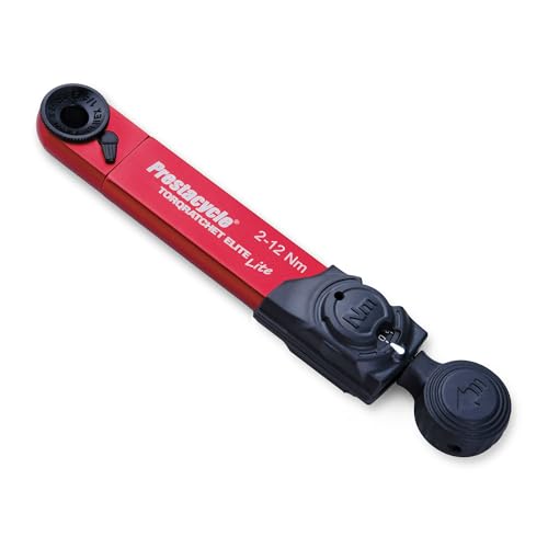 Prestacycle TorqRatchet ELITE Lite Portable Bicycle Torque Wrench Multi-Tool – 2–12Nm Beam Torque, Reversible Ratchet, 1/4” Hex Bits, Lightweight Bike Tool with Carry Case