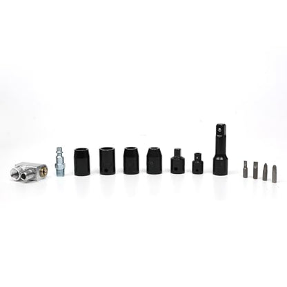 DYNAMIC POWER Professional 1/2" AIR RACHET WRENCH KIT + 4 pcs 1/2" Dr., Impact Socket(11, 12, 13, 14mm),etc - DP320024K