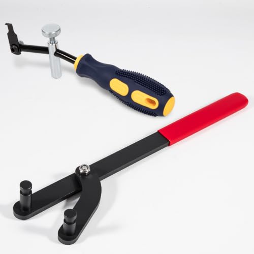 W89208 Cam Pulley Holder + 58430 Shaft Type Seal Puller - Universal Camshaft Pulley Holding Tool & Shaft Seal Puller Set for Engine Cam/Crank Seal Removal and Timing Belt Service