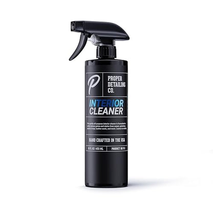 Professional Car Interior Cleaner for Fabric & Leather Seats, Dashboard, Headliner & Carpet - Deep Stain Remover Foam Spray for Auto Detailing - Tesla Seat Compatible - size: 16 Fl Oz (Pack of 1)
