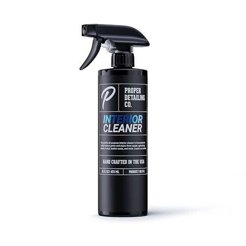 Professional Car Interior Cleaner for Fabric & Leather Seats, Dashboard, Headliner & Carpet - Deep Stain Remover Foam Spray for Auto Detailing - Tesla Seat Compatible - size: 16 Fl Oz (Pack of 1)