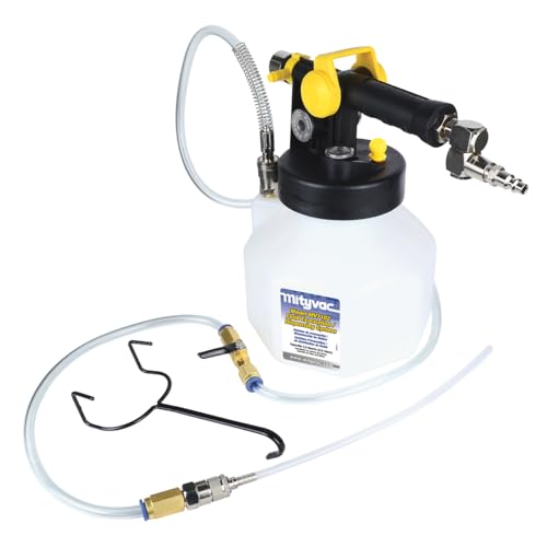 Mityvac MV7102 Fluid Extractor Dispenser for Evacuating, Topping-Off, Refilling Reservoirs or Bleeding Hydraulic Brake/Clutch Systems, 2.5 Quart, 120 PSI, Compressed Air, Vacuum or Positive Pressure - style: MV7102