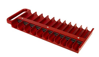 Lisle 40900 Large Magnetic 1/2” Socket Tray Red - size: 1/2 Inch, style: Red 1/2" Magnetic Socket Holder