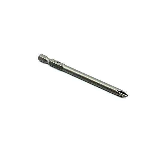 Benchmark Abrasives 1/4 Inch Hex Anti Slip Phillips Insert Screw Head Screwdriver Bits, Rotary Drill Bits for Repairing Electronics, Automotive Parts, Furniture (50 Pack) - (PH2 x 3-1/2") - size: PH2 x 3-1/2"