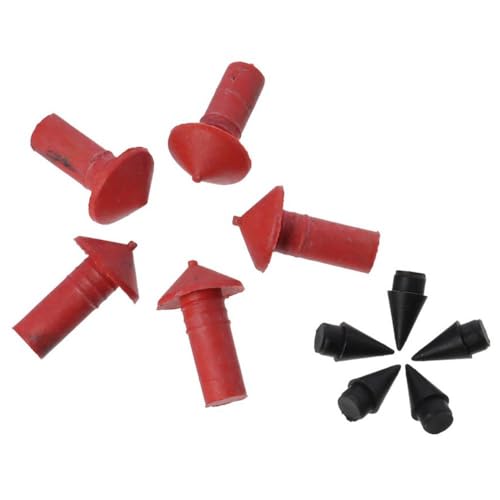 BYOBYO 180pcs Mushroom Shaped Tire Repair Insert Plugs Kits, Red Black Universal Rubber Replacement Sockets Tool for Motorcycle Tires