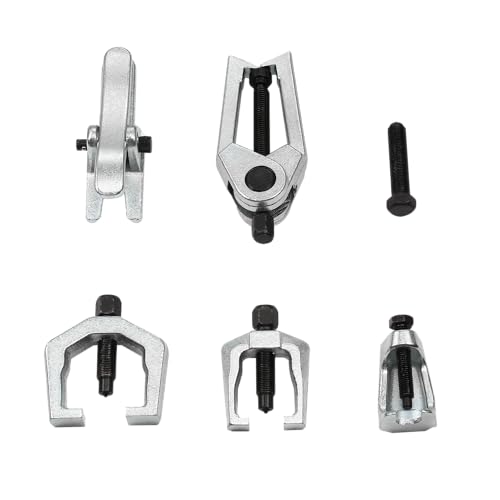 Ball Joint Separator 5-in-1 Heavy Duty Pitman Arm Puller Front Tie Rod End Tool Set Splitter Removal Kit for Front End Service with Case