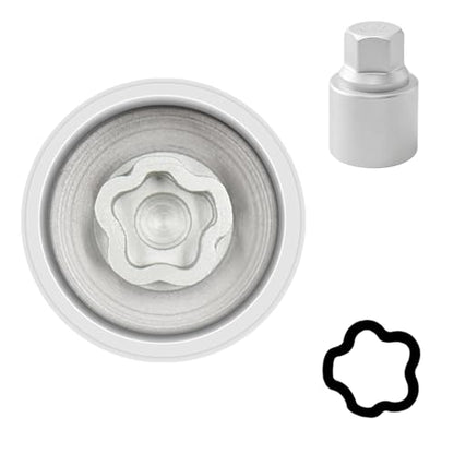 042 Wheel Locking Nut Key Socket Compatible with BMW Series, (Socket OD 29mm - ID 25mm), Wheel Anti-Theft Lug Nut Removal Tool, Anti-Theft Screw Remover - color: Socket 042