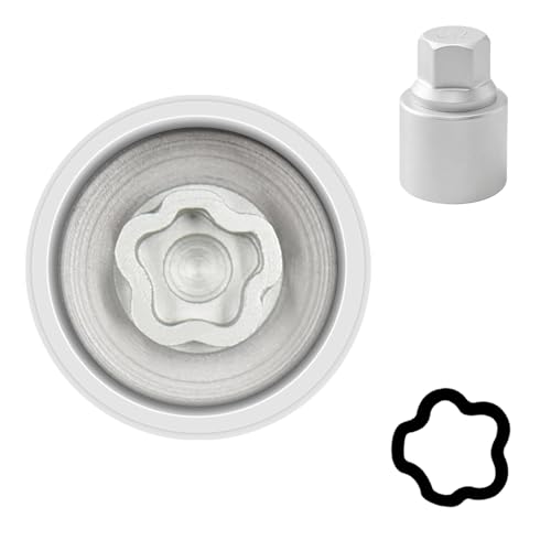 042 Wheel Locking Nut Key Socket Compatible with BMW Series, (Socket OD 29mm - ID 25mm), Wheel Anti-Theft Lug Nut Removal Tool, Anti-Theft Screw Remover - color: Socket 042
