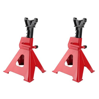 Heavy Duty 2 Ton Carbon Steel Jack Stand Set - 4000 lb Capacity Vehicle Support Stands for Cars and SUVs - Adjustable Height 10.5 to 16.5 Inches - Welded Frame - 2 Pack