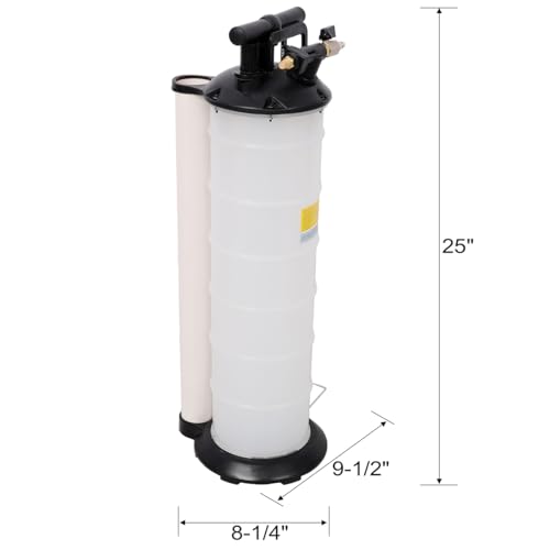 Pneumatic/Manual Oil Extractor Pump, Oil Changer Vacuum Fluid Evacuator Extractor for Automotive Fluids Vacuum Evacuation (7L) - size: 7L