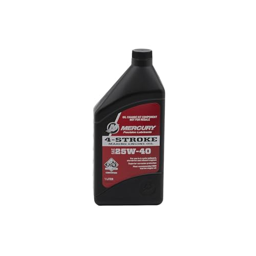 Mercury 8M0081916 25W-40 4-Stroke Outboard Oil Change Kit for Mercury 40/50/60hp EFI Outboards