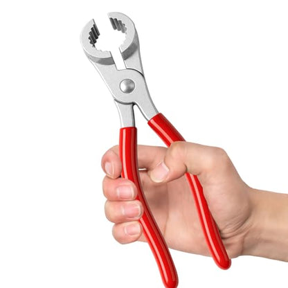Washer Hose Pliers THP-1 – Zinc Alloy Hose Clamp Tool for Washing Machine Inlet/Outlet Hoses – Red Handle Replacement for 20001120 - color: Red