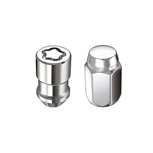 McGard 84532 Chrome Cone Seat Wheel Installation Kit (7/16" - 20 Thread Size) - for 5 Lug Wheels, 16 Lug Nuts / 4 Locks / 1 Key / 1 Storage Pouch