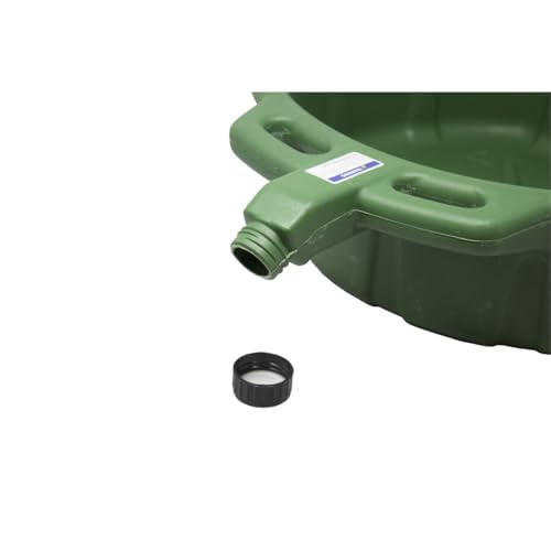 K Tool International 74647 4-1/4 Gallon Antifreeze Drain Pan for Garages, Repair Shops and DIY, Built-in Anti-Splash Lip and Baffles, High Density Polyethylene, Chemical/Solvent Resistant, Green