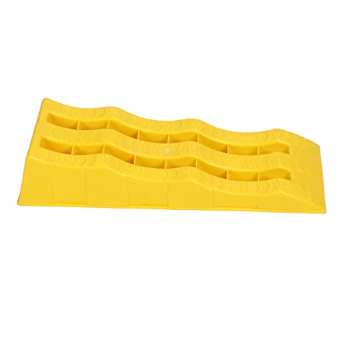 Fabater RV Leveling Ramps, Heavy Duty Molded Plastic Anti Slip Surfaces 3 Level Gradual Increments Vehicle Ramps, Car with 2 Pack for Trailer SUV RV Car on Uneven Ground