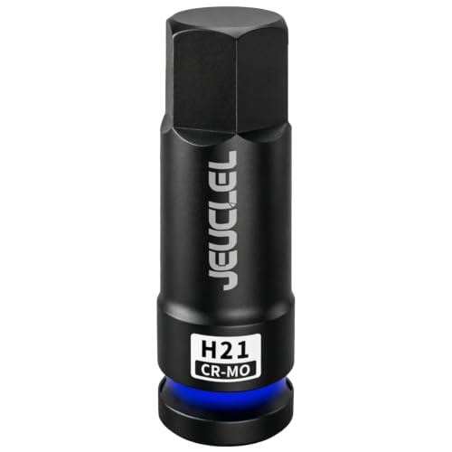 21mm Hex Impact Bit Socket, H21 1/2" Drive Allen Socket, Cr-Mo | 3-Inch, Lengthen Hex Screwdriver Adapter for Electric Ratchet Wrenches Fastening Screws, Socket Wrench, Head Drill - size: 1PC | H21 21MM