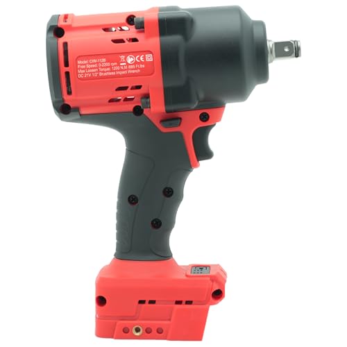 BESWELL CIW-112B-ML 1/2" Cordless Impact Wrench for Milwaukee 18V Battery | Powerful 885 Ft-Lbs brushless impact driver with 4-mode speed control. Bare tool (battery not included) for auto car repair.
