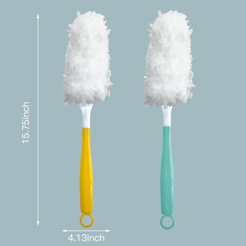 Car Interior Duster - Ultimate Cleaning Tool for Cars, House, and Office - Compact Mini Design for Effortless Dust Removal Double-Sided Design 2handle +10 Duster Refills. - style: Duster