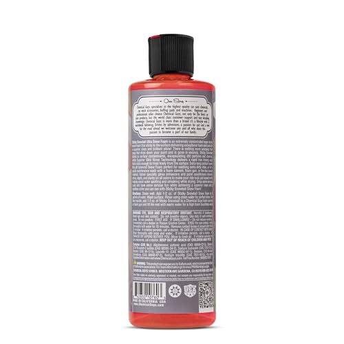 Chemical Guys CWS21516 Sticky Snowball Ultra Snow Foam Car Wash Soap (Works with Foam Cannons or Bucket Washes) Safe for Cars, Trucks, Motorcycles, RVs & More 16 fl oz, Cherry Scent - size: 16 Fl Oz (Pack of 1)