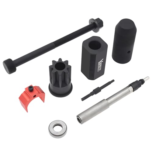 9U-6891 Injector Sleeve Remover Installer Set + J-42083 Automatic Timing Pin + 9U-7227 Injector Height Tool + J-38587-A Engine Barring Socket Fits for CAT Caterpillar 3406E C15 C16 Engines - size: 9pcs