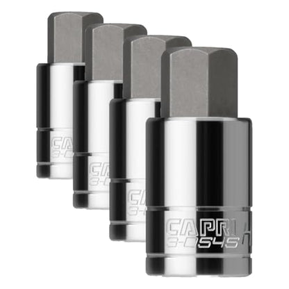 Capri Tools 3-0545 17 mm Hex Bit Socket, 1/2-Inch Drive, Metric (Pack of 4) - size: 17 mm, 1/2-Inch Drive (Pack of 4)