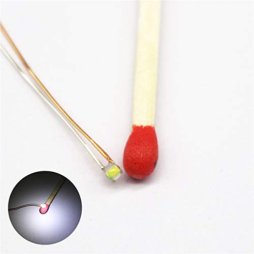 100pcs Pre-soldered Micro Litz Wired Leads Pure White SMD Led 0603 + Muti-Resistor New - color: (1)Pure White, size: 100pcs