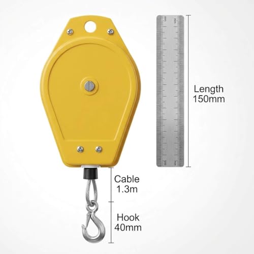 QWORK Spring Balancer, 2 Pack 6.6lbs - 11lbs Bearing Retractable Tool Fixture Holder for Assembly-line - size: 6.6lbs - 11lbs