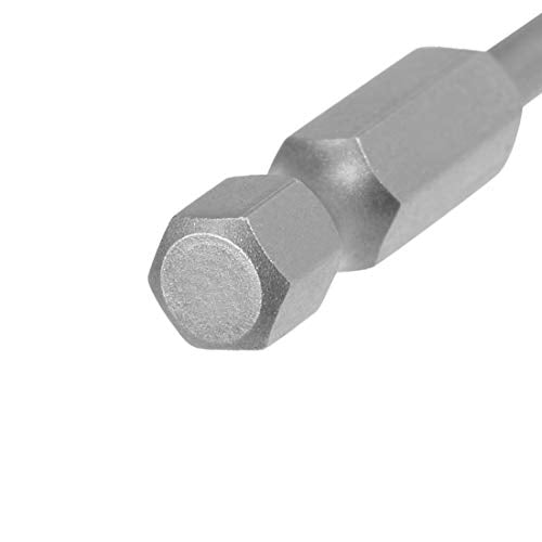 uxcell 3 Pcs H5 (5mm) Ball End Screwdriver Bits, S2 Steel Magnetic 2.6 Inch Long Drill Bit with 1/4 Inch Hex Shank - style: H5