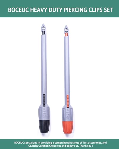 Heavy Duty Wire Piercing Probe Insulation Piercing Clip Set Push on 4mm Push Banana Plug Multimeter Test Leads Multi Testers Needle Accessories - size: 4mm Plug(Extended Edition)