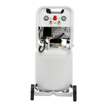 Albott 10 Gallon Electric Air Compressor, 1.8 HP Vertical Wheeled Tank | Oil-Free Air Compressor with Copper Motor 115 PSI Max Pneumatic Tool Tire Inflation Use - style: 10 Gal