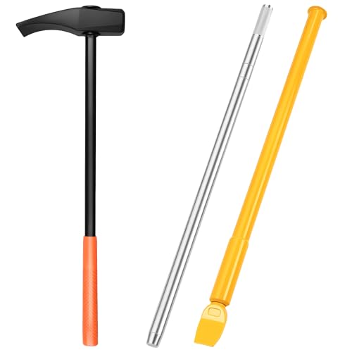 Heavy Duty Tire Bead Breaker Slide Hammer Kit 46.3" Portable Tire Changing Tool with Duck-Billed Hammer & Tire Lever Set for Car Truck Trailer SUV ATV Tractor – Manual Bead Separation Impact Tool
