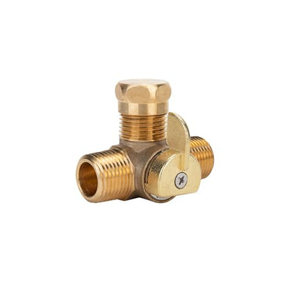 Camco Permanent Pump Converter Winterizing Kit- Allows You to Use Boat/RV Water Pump to Fill Pipes With Antifreeze - CSA Low Lead Content Certified (36543) | Circulates antifreeze through plumbing via water pump, brass 3-way valve, siphon tube, fits 1/2-1