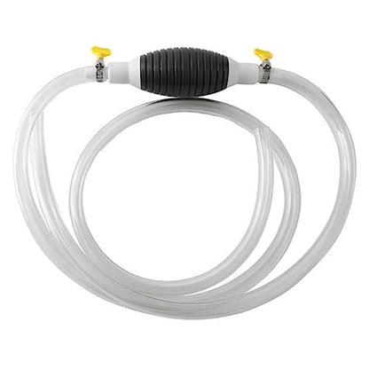 Manual Siphon Fuel Transfer Pump for Gasoline Oil and Water, Portable Hand Liquid Siphon Pump with 1.5m PVC Hose and Metal Clamps, High Flow Transfer Kit for Cars Boats and RVs