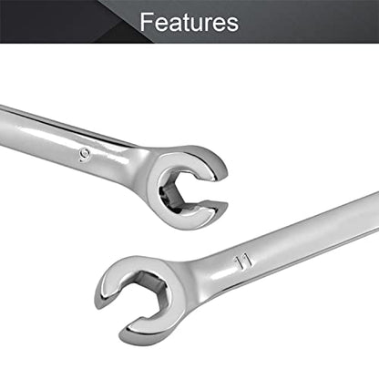 Utoolmart Flare Nut Wrench, 9mm x 11mm Metric Double Open End, 2Pcs - color: 2pcs, size: 9x11mm
