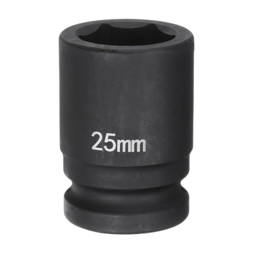 HARFINGTON 6-Point Impact Socket 3/4" Drive 25mm Metric 40Cr Alloy Steel Spindle Axle Nut Impact Socket - size: 25mm