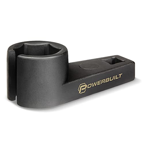 Powerbuilt Extended Reach Offset Oxygen O2 Sensor Socket Wrench, 7/8 Inch, 22mm, Remove and Install, 647094 - style: Extended Offset Oxygen Sensor Socket