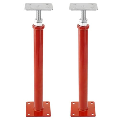Screw Jacks Home Leveling, 16.5-20.5" House Floor Jacks 6600lbs | Adjustable Floor Joist Jacks for Crawl Space 2 Pack, Red - size: 2X