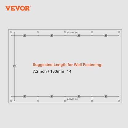 VEVOR Metal Storage Cabinet, 120lbs Load Capacity per Shelf, 20'' Tall Wall-Mounted Powder-Coating Steel Garage Cabinet with Adjustable Shelf, Press to Close & Open Door Perfect for Office Garage Tool - size: Flip up 20"