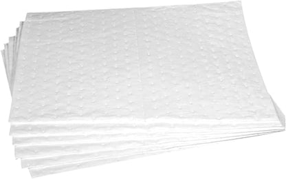Aain® LT011 Spill Absorbent Pads/Mats, 20" Length x 15" Width, White