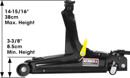 Big RED 2.5 Ton (5,000 lb) Low Profile Hydraulic Trolley Jack, Black, AT825051BR - color: Black, size: 2.5 Ton (5,000 lb) Floor Jack