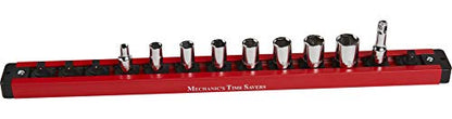 Mechanic's Time Savers Lock-A-Socket Tool Organizer: Magnetic Locking Socket Rack, 1/4" Drive Sockets - size: 1/4" Drive Sockets