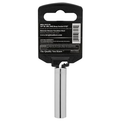 S15110 1/4" Drive SAE Socket, 5/16" Deep 6 Point - size: 5/16 INCH, style: DEEP