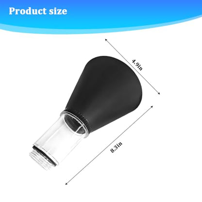 Car Engine Oil Funnel, Vehicle Threaded Locking No Spill Spout Directly into Filler Funnel, Automotive Diesel Change Tool, Compatible with Avalon Tercel Venza (Black) - color: Black