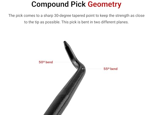 TEKTON Compound Blunt Pick (1/8 x 3 in. shank) | PNH24109 | Made in USA - style: Compound Blunt Pick