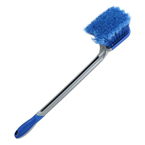 Car Tire Cleaning Brush Long Handle Wheel Brush Exhaust Pipe Cleaning Brush for Gm Truck,Motorcycle,Bicycle,Multi-Function Cleaning Tool