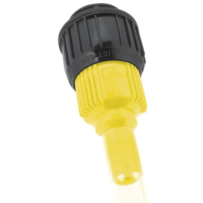 Performance Tool W4090 1 Qt. Flexible Spout Funnel w/On/Off Valve - Transparent Polypropylene, Fits Quart Bottles, Oil, Coolant, Transmission Fluid, Automotive Funnel, Gray