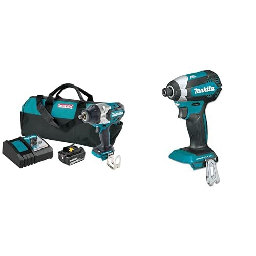 Makita XWT19T 18V LXT® Brushless 3-Speed 1/2" Sq. Drive Impact Wrench Kit w/Detent Anvil with bonus XDT13Z 18V LXT® Brushless Impact Driver