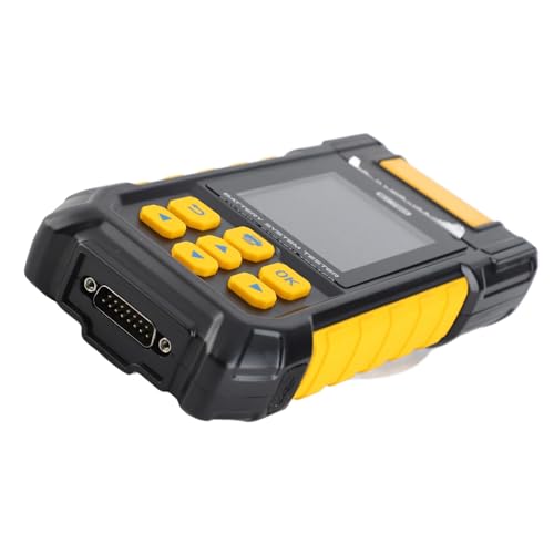 12V Digital Automotive Car Battery Load Tester Analyzer with Built in Printer Multi Language Support for 12V 24V Car System Test ABS Plastic Yellow Black