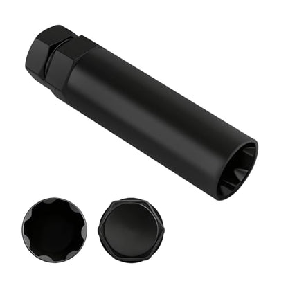 6 Spline Lug Nut Socket, Black Spline Locking Lug Nut Removal Tool, Car Drive Tuner Socket Key, Wheel Lock Removal Kit for 21mm/13/16 Inch and 22mm/7/8 Inch Hex Socket Wrench (7 Spline) - color: 7 Spline
